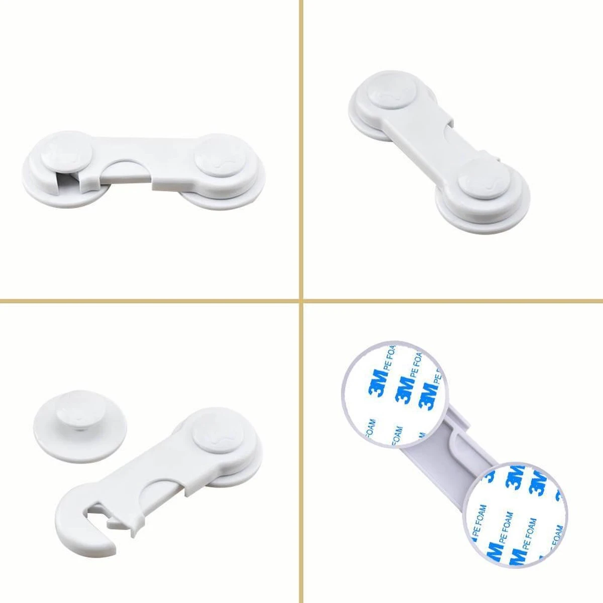 Merkloos 2 Deur Ladeslot Voor Kast, Koelkast - Kinderslot - Baby Safety – Lock – Babylock - Veiligheidshaakje – Babyslot - Deuren - Baby - Peuter – Safty-Kinderbeveiliging - Kastenvergrendeling - Kastdeur Grendel – Kastbeveiliging Kleur: Wit 1 Merkloos 2 Deur Ladeslot Voor Kast, Koelkast - Kinderslot - Baby Safety – Lock – Babylock - Veiligheidshaakje – Babyslot - Deuren - Baby - Peuter – Safty-Kinderbeveiliging - Kastenvergrendeling - Kastdeur Grendel – Kastbeveiliging Kleur: Wit