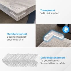 Nuvance - Hoekbeschermer - 12 Stuks - Sterke Stootrand - Hoekbeschermers Voor Tafel - Tafelhoek Beschermers Voor Baby En Kinderen - Transparant -Pasgeborenen En Jonge Kinderen 1200x1200 1981