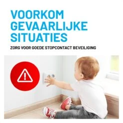 101Products Stopcontact Beveiliging - Nederlands - Zelfklevend - 12 Stuks - Stopcontactbeschermers - Zwart -Pasgeborenen En Jonge Kinderen 1200x1200 1990