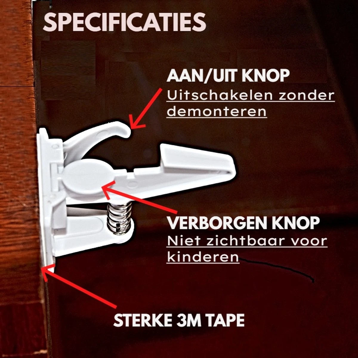 YEMpro - Kinderslot Kastjes - Kast En Lade Beveiliging - 12 Stuks - Veiligheid Voor Baby Kinderen- Zelfklevend - Onzichtbaar - Veiligheidshaakjes - Kastsloten - Ladeslot - 4 Stuks 3M Stopcontactbeveiliging 7 YEMpro - Kinderslot Kastjes - Kast En Lade Beveiliging - 12 Stuks - Veiligheid Voor Baby Kinderen- Zelfklevend - Onzichtbaar - Veiligheidshaakjes - Kastsloten - Ladeslot - 4 Stuks 3M Stopcontactbeveiliging - Afbeelding 7