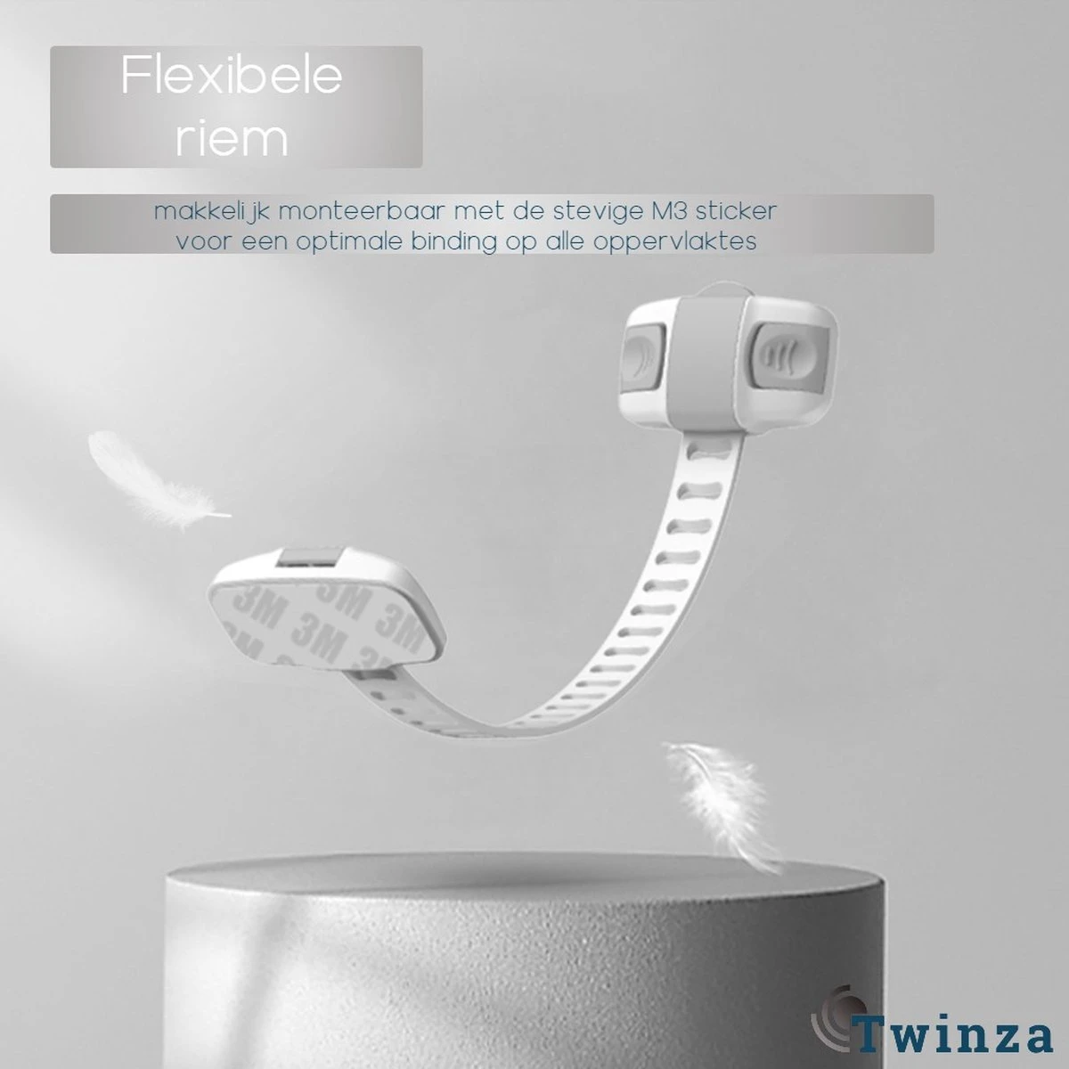 |Twinza®|Zelfklevende Knijpslot - Verstelbaar - Veiligheidsslot - Kast- & Ladebeveiliging - Wit - 20 Cm 2 Stuks 2 |Twinza®|Zelfklevende Knijpslot - Verstelbaar - Veiligheidsslot - Kast- & Ladebeveiliging - Wit - 20 Cm 2 Stuks - Afbeelding 2