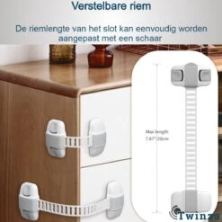 |Twinza®|Zelfklevende Knijpslot - Verstelbaar - Veiligheidsslot - Kast- & Ladebeveiliging - Wit - 20 Cm 2 Stuks 12 |Twinza®|Zelfklevende Knijpslot - Verstelbaar - Veiligheidsslot - Kast- & Ladebeveiliging - Wit - 20 Cm 2 Stuks -Pasgeborenen En Jonge Kinderen 1200x1200 2015