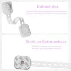 Kinderslot Kastjes - Zelfklevend Kinderslot - Dubbel Op Slot - Kinderslot Op Maat - Baby Veiligheid - 6 Stuks - Wit -Pasgeborenen En Jonge Kinderen 1200x1200 2016