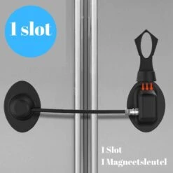 Gohh Koelkast Slot Met Magneetsleutel 1 Stuks Zwart