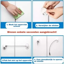 Merkloos M.W. Sloten-Rode Zeer Sterke 3M-Lade Slot-Kastenslot-Kinder Beveiliging-Deur Slot-Kinderslot Kastjes- Babyslot-Kinderslot -Pasgeborenen En Jonge Kinderen 1200x1200 2035