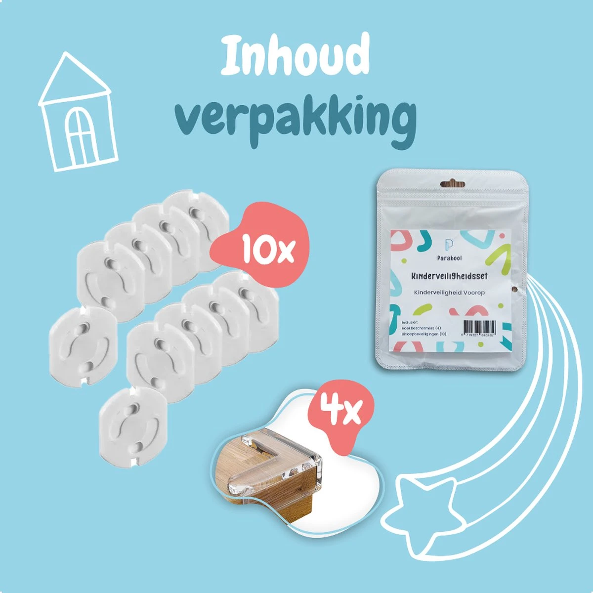 Parabool Kinderveiligheidset - Hoekbeschermers Baby - Stopcontact Beveiliging - Hoekbeschermer En Stopcontact Beschermers 2 Parabool Kinderveiligheidset - Hoekbeschermers Baby - Stopcontact Beveiliging - Hoekbeschermer En Stopcontact Beschermers - Afbeelding 2