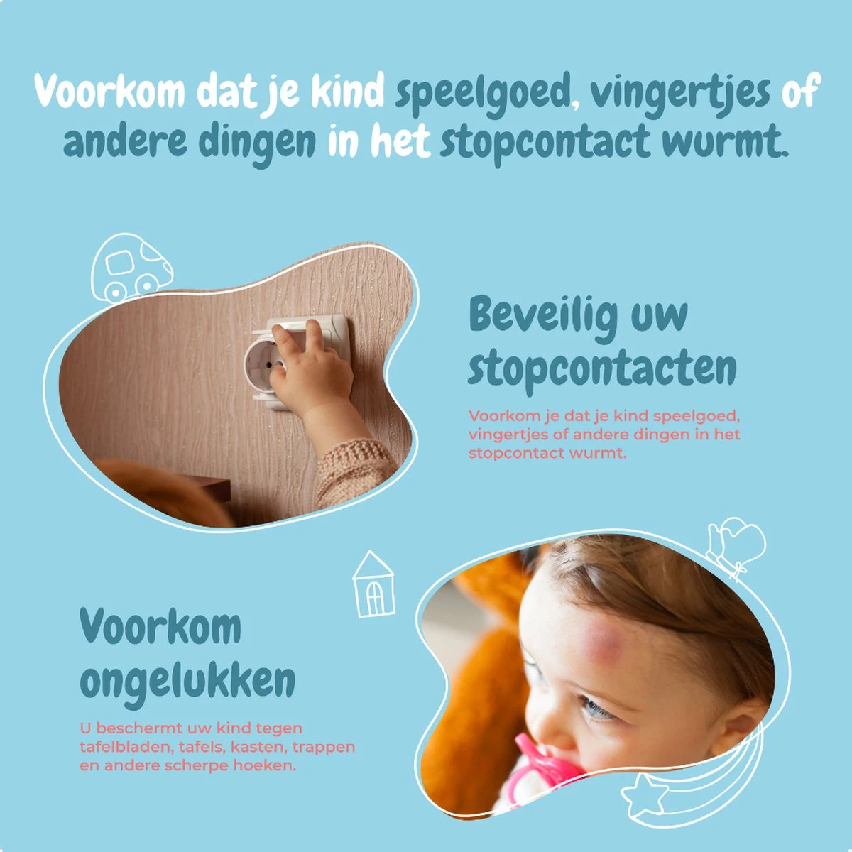Parabool Kinderveiligheidset - Hoekbeschermers Baby - Stopcontact Beveiliging - Hoekbeschermer En Stopcontact Beschermers 4 Parabool Kinderveiligheidset - Hoekbeschermers Baby - Stopcontact Beveiliging - Hoekbeschermer En Stopcontact Beschermers - Afbeelding 4