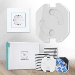 Stopcontactbeveiliger Voor Kinderen Van BEARTOP | 50 Stuk | Nieuwe Extra Zekering (2022) | Stopcontactbeschermer Voor Baby's En Kinderen | Stopcontact Beveiliging | Kinderbeveiliging