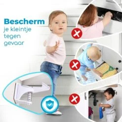 Bablue Kinderslot Kastjes - 12 Stuks - Wit - Kinderbeveiliging Voor Kasten - Kastslot - Kast Beveiliging Baby - Veiligheidshaakjes - Kastsloten Baby - Kinderslot Kast - Kinderslot Lade - Kind Veiligheidsslot Baby - Lade Beveiliging Kind - Ladeslot -Pasgeborenen En Jonge Kinderen 1200x1200 2076