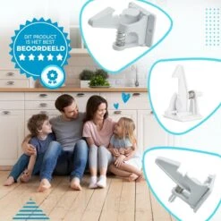 Bablue Kinderslot Kastjes - 12 Stuks - Wit - Kinderbeveiliging Voor Kasten - Kastslot - Kast Beveiliging Baby - Veiligheidshaakjes - Kastsloten Baby - Kinderslot Kast - Kinderslot Lade - Kind Veiligheidsslot Baby - Lade Beveiliging Kind - Ladeslot -Pasgeborenen En Jonge Kinderen 1200x1200 2080