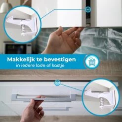 Bablue Kinderslot Kastjes - 12 Stuks - Wit - Kinderbeveiliging Voor Kasten - Kastslot - Kast Beveiliging Baby - Veiligheidshaakjes - Kastsloten Baby - Kinderslot Kast - Kinderslot Lade - Kind Veiligheidsslot Baby - Lade Beveiliging Kind - Ladeslot -Pasgeborenen En Jonge Kinderen 1200x1200 2082