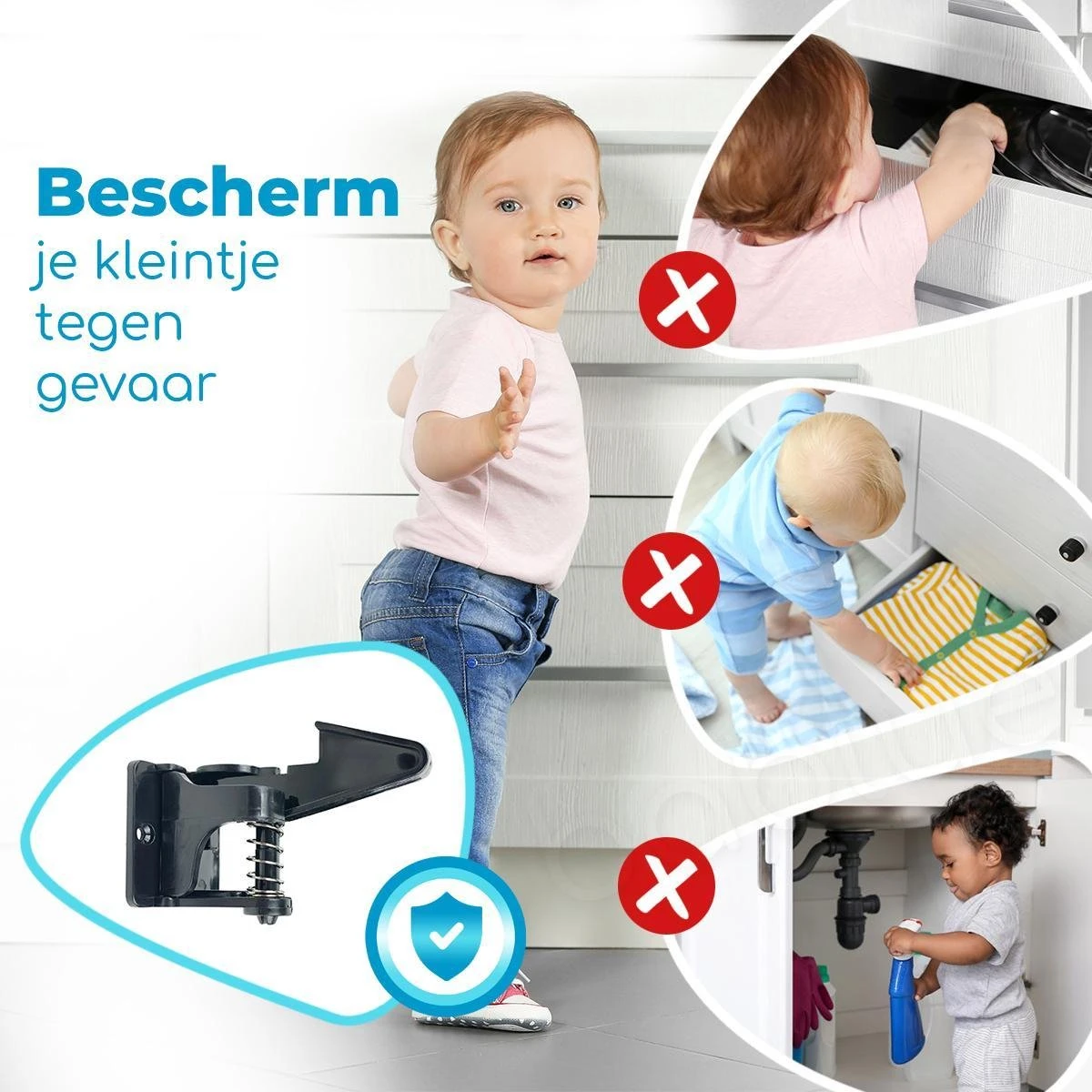 Bablue Kinderslot Kastjes - 5 Stuks - Zwart - Kinderbeveiliging Voor Kasten - Kastslot - Kast Beveiliging Baby - Veiligheidshaakjes - Kastsloten Baby - Kinderslot Kast - Kinderslot Lade - Veiligheidshaakjes Keukenkastjes - Ladeslot - Babyslot 5 Bablue Kinderslot Kastjes - 5 Stuks - Zwart - Kinderbeveiliging Voor Kasten - Kastslot - Kast Beveiliging Baby - Veiligheidshaakjes - Kastsloten Baby - Kinderslot Kast - Kinderslot Lade - Veiligheidshaakjes Keukenkastjes - Ladeslot - Babyslot - Afbeelding 5