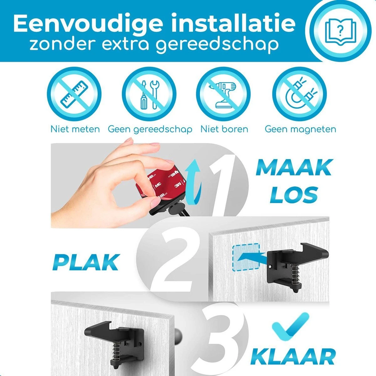 Bablue Kinderslot Kastjes - 5 Stuks - Zwart - Kinderbeveiliging Voor Kasten - Kastslot - Kast Beveiliging Baby - Veiligheidshaakjes - Kastsloten Baby - Kinderslot Kast - Kinderslot Lade - Veiligheidshaakjes Keukenkastjes - Ladeslot - Babyslot 8 Bablue Kinderslot Kastjes - 5 Stuks - Zwart - Kinderbeveiliging Voor Kasten - Kastslot - Kast Beveiliging Baby - Veiligheidshaakjes - Kastsloten Baby - Kinderslot Kast - Kinderslot Lade - Veiligheidshaakjes Keukenkastjes - Ladeslot - Babyslot - Afbeelding 8
