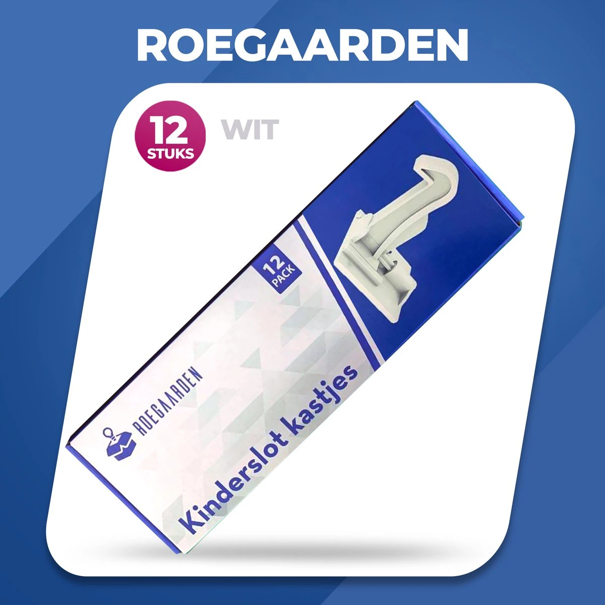 Roegaarden Kinderslot Kastjes - Kastbeveiliging Voor Kinderen - Wit - 12 Stuks 2 Roegaarden Kinderslot Kastjes - Kastbeveiliging Voor Kinderen - Wit - 12 Stuks - Afbeelding 2