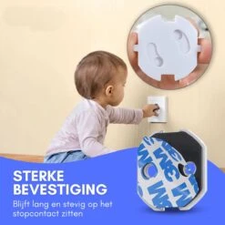 Merkloos Stopcontactbeveiliging 24 Stuks - Stopcontact Beveiliging - Zelfklevend - Beschermer - Afdekplaat - Kinderbeveiliging -Pasgeborenen En Jonge Kinderen 1200x1200 2153