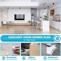 Bablue Kinderslot Kastjes Magnetisch - 6 Stuks - Wit - Magneetslot Baby – Magnetisch Kinderslot - Kinderbeveiliging Voor Kasten - Magneetslot Kinderveiligheid - Kastbeveiliging Voor Kinderen - Veiligheidshaakjes - Kastsloten Baby - Kinderslot Kast -Pasgeborenen En Jonge Kinderen 1200x1200 2180