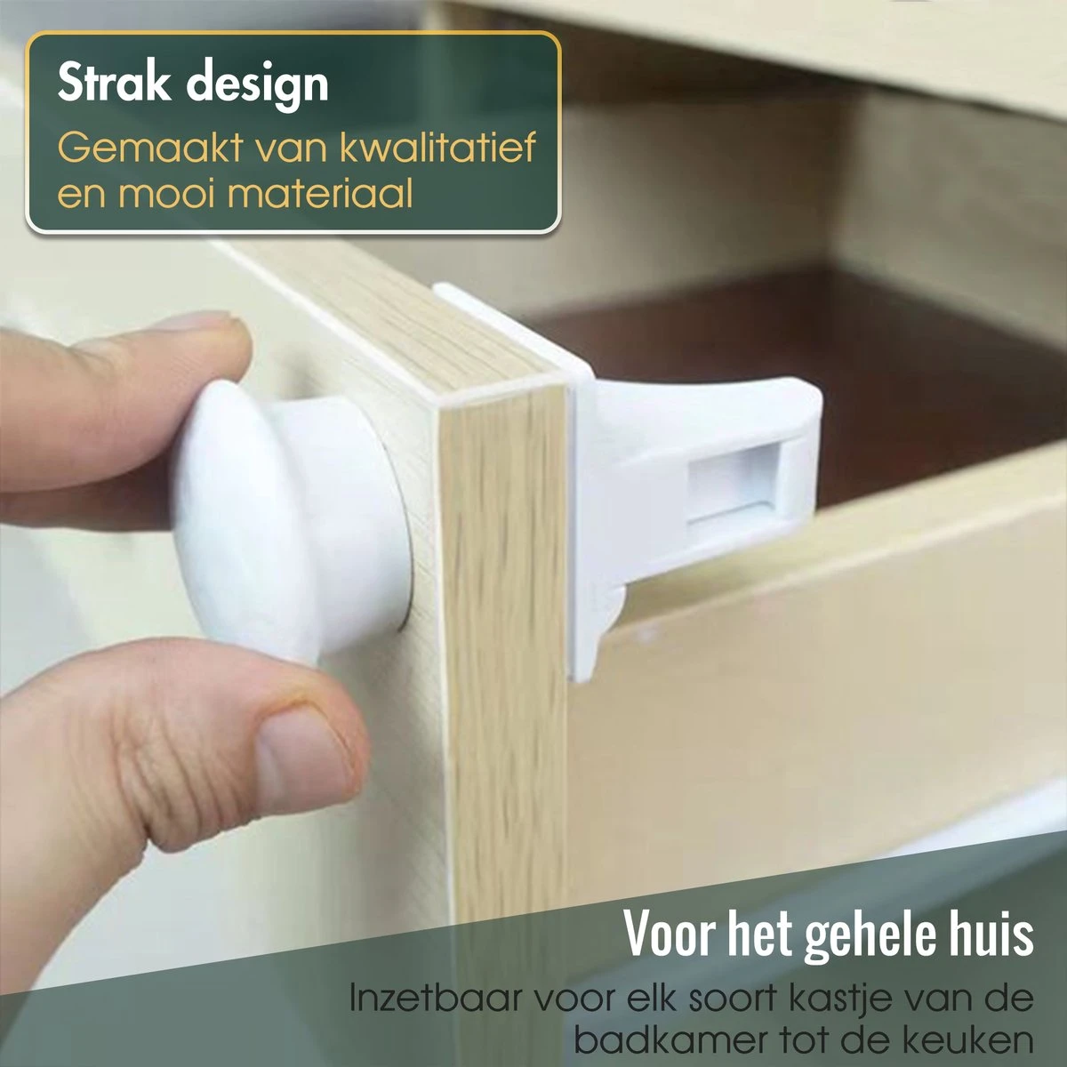 Kindersloten - Kastbeveiliging Voor Kinderen - 8 Stuks - Kinderbeveiliging Voor Kasten - Kinderslot Magneet - Veiligheidshaakjes 6 Kindersloten - Kastbeveiliging Voor Kinderen - 8 Stuks - Kinderbeveiliging Voor Kasten - Kinderslot Magneet - Veiligheidshaakjes - Afbeelding 6