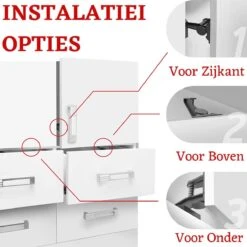 Cucubi Kast- & Ladebeveiliging- Kinderslot Kastjes- Veiligheid Kinderen- Inclusief Handvat- Sterke 3M-lijm - 12 Stuks - Zwart -Pasgeborenen En Jonge Kinderen 1200x1200 2258
