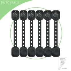 Dutchable Kinderslot Kastjes - Beveiliging Voor Kind - Kinderslot Op Maat - Kinderslot Deur - Kinderslot Lade - Kinderslot Koelkast - Kinderslot Raam - Zelfklevend Kinderslot - Kastslot - Child Lock - 6 Stuks - Zwart