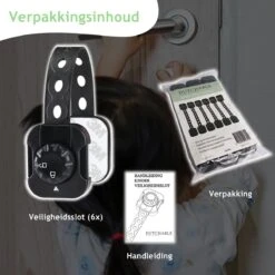 Dutchable Kinderslot Kastjes - Beveiliging Voor Kind - Kinderslot Op Maat - Kinderslot Deur - Kinderslot Lade - Kinderslot Koelkast - Kinderslot Raam - Zelfklevend Kinderslot - Kastslot - Child Lock - 6 Stuks - Zwart -Pasgeborenen En Jonge Kinderen 1200x1200 2271
