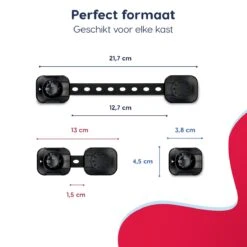 12 Stuks Kinderslot Kastjes - 3M Zelfklevend Kinderslot - Dubbel Op Slot - Kinderslot Op Maat - Baby Veiligheid - Zwart -Pasgeborenen En Jonge Kinderen 1200x1200 2274