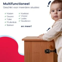 12 Stuks Kinderslot Kastjes - 3M Zelfklevend Kinderslot - Dubbel Op Slot - Kinderslot Op Maat - Baby Veiligheid - Zwart -Pasgeborenen En Jonge Kinderen 1200x1200 2275