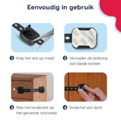 12 Stuks Kinderslot Kastjes - 3M Zelfklevend Kinderslot - Dubbel Op Slot - Kinderslot Op Maat - Baby Veiligheid - Zwart -Pasgeborenen En Jonge Kinderen 1200x1200 2279