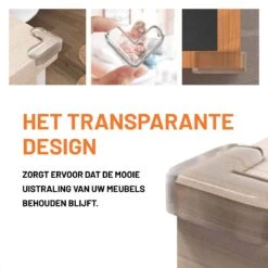 101Products Hoekbeschermers - 4 Stuks - Tafelhoek Beschermers - Transparant -Pasgeborenen En Jonge Kinderen 1200x1200 2299