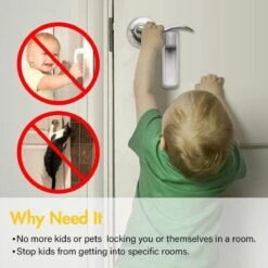 Deurklink Vergrendeling - Baby Veilig - Baby Proof - Deurklinken Vergrendelen - Deurklink Vergrendelaar - Veiligheidsslot - Deurbeveiliging - Deuren - Kasten - Lades - Ramen - Kinderslot - Kinderbeveiliging - Hond & Kat Beveiliging - Wit