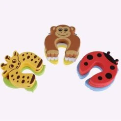 Deurstoppers Schuim Voor Kinderen - Veiligheids Deurstopper Kind / Baby - Klem Bescherming - Vinger Bescherming - Multicolour Dieren - 4 Stuks -Pasgeborenen En Jonge Kinderen 1200x1200 2349