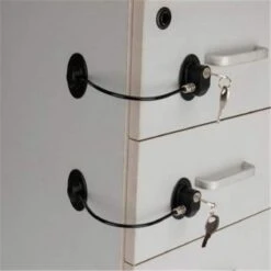 Kast-lade Slot Met Sterke Tape & Reservesleutel - Zwart Koelkast Slot - Baby Beveiliging - Kast Lade Slot - Kinderslot Kinderbeveiliging - Raam Veiligheid -Pasgeborenen En Jonge Kinderen 1200x1200 2352