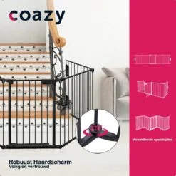 Coazy | Haardscherm 300cm | Veiligheidshek | Traphek | Haardhek | Kachelhek Voor Open Haard | Kinderhekje | Deurhekje | Kinderhekje | Hondenhek -Pasgeborenen En Jonge Kinderen 1200x1200 2362