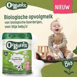 Organix 2 (6+ Maanden) Biologische Opvolgmelk - 3x 700g - Met Melkvet - Zonder Palmolie - Bevat Vitamines C & D - Biologische Flesvoeding - Recyclebare Verpakking -Pasgeborenen En Jonge Kinderen 1200x1200 241