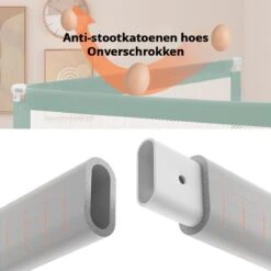 Merkloos Bedhekje - Bedhek - Bedrand - Bedrail - Bedrek - 200x95cm - Groen -Pasgeborenen En Jonge Kinderen 1200x1200 2410