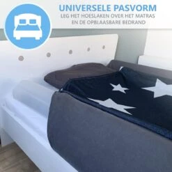 Blue Premium Opblaasbare Bedrand - Wit/Blauw -Pasgeborenen En Jonge Kinderen 1200x1200 2414