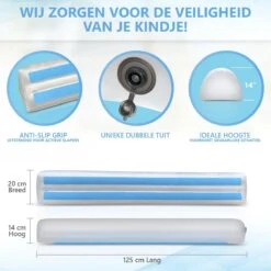 Blue Premium Opblaasbare Bedrand - Wit/Blauw -Pasgeborenen En Jonge Kinderen 1200x1200 2416