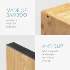 Navaris Bamboe Toiletkrukje Voor Volwassenen - WC Krukje Voor De Juiste Houding - Antislip-oppervlak - Bruin -Pasgeborenen En Jonge Kinderen 1200x1200 2454