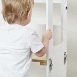 Leertoren / Keukenhulp / Opstapje Montessori - Omvormbaar In Tafel - Wit/berk -Pasgeborenen En Jonge Kinderen 1200x1200 2522