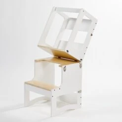 Leertoren / Keukenhulp / Opstapje Montessori - Omvormbaar In Tafel - Wit/berk -Pasgeborenen En Jonge Kinderen 1200x1200 2524