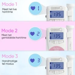 PEACE Doppler – Baby Hartje Monitor – Hartslag Meter - Roze - Inclusief Ultrasound Gel, Batterijen En Oortjes – Kraamcadeau Meisje -Pasgeborenen En Jonge Kinderen 1200x1200 2543
