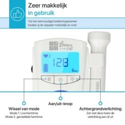 SleepyKids Doppler - Baby Hartje Monitor - Zwangerschap Cadeau - Babyshower - Hartslag Baby -Pasgeborenen En Jonge Kinderen 1200x1200 2556