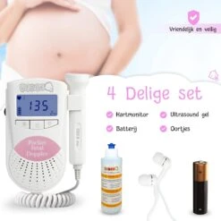 PEACE Doppler Met Ultrasound 250mL – Baby Hartje Monitor – Hartslag Meter - Roze - Incl. Batterijen En Oortjes – Kraamcadeau Meisje -Pasgeborenen En Jonge Kinderen 1200x1200 2566