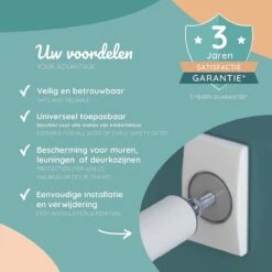 Premium Muurbescherming Traphekje Van BEARTOP | Rond Of Vierkant | Traphekje Zonder Boren & Gereedschap | Voor Baby, Kind, Huisdier | Muurbescherming Pads Barrière Hekje -Pasgeborenen En Jonge Kinderen 1200x1200 2587