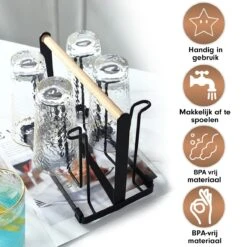 Flessenrek - Droogrek Babyfles - Flessen Rek Baby - Flessendroogrek - Afdruiprek - Afwasrek - Flessenrekje - Lekbak - Égouttoir - Zwart Met Houten Handvat - Vetalo 12 Flessenrek - Droogrek Babyfles - Flessen Rek Baby - Flessendroogrek - Afdruiprek - Afwasrek - Flessenrekje - Lekbak - Égouttoir - Zwart Met Houten Handvat - Vetalo -Pasgeborenen En Jonge Kinderen 1200x1200 261