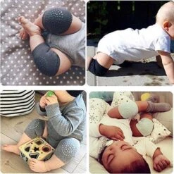 LOUZIR Luxe Kniebeschermers Kneepads Voor Baby En Peuter - Unisex 6-18 Mnd - Bescherming Van Knieën En Kleding - 1 Paar Grijs -Pasgeborenen En Jonge Kinderen 1200x1200 2720