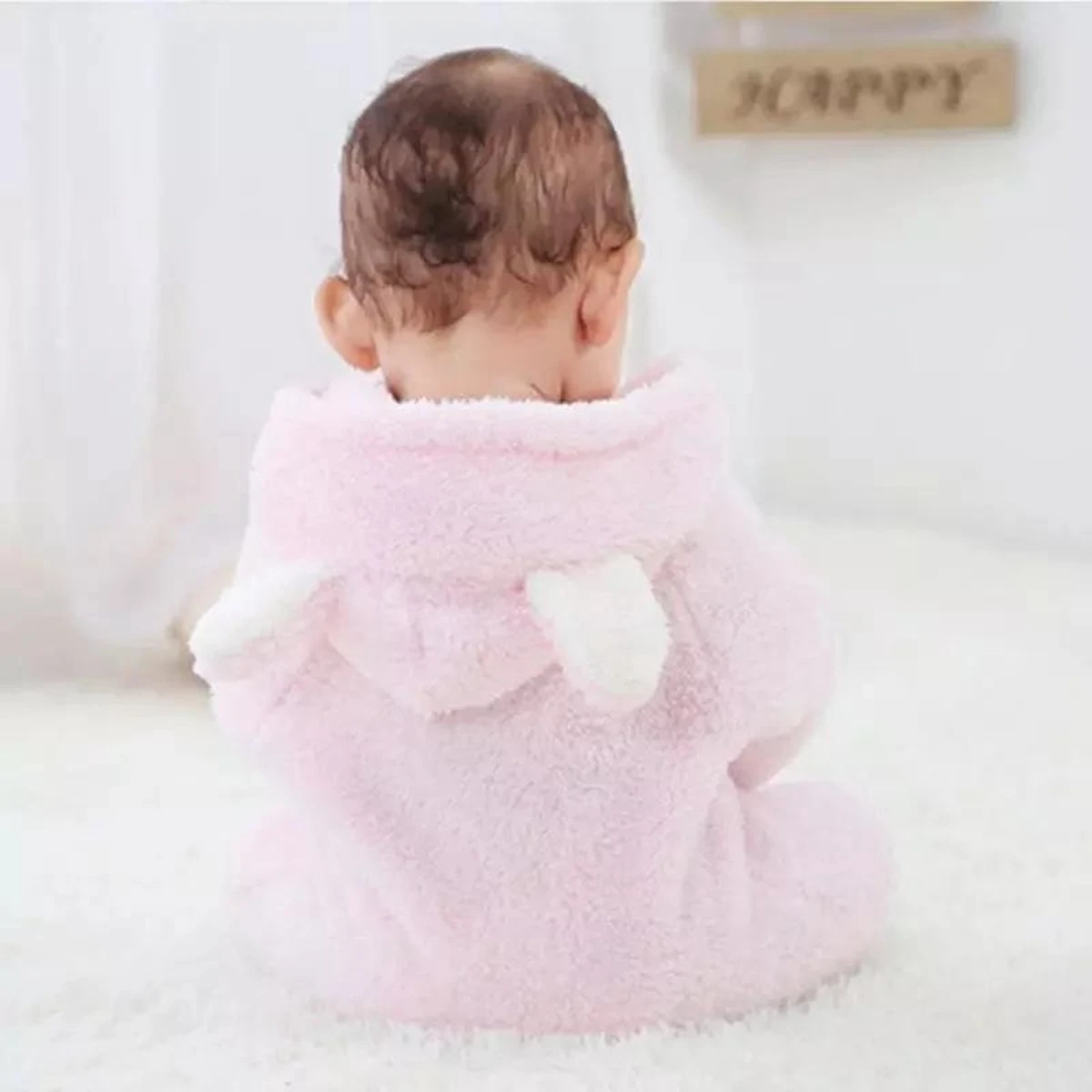 Budino Baby Pyjama Romper Onesie Beer - Roze - 6 Mnd 2 Budino Baby Pyjama Romper Onesie Beer - Roze - 6 Mnd - Afbeelding 2