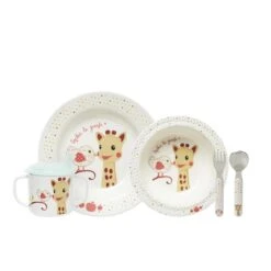 Sophie De Giraf - Eetsetje - Geschenkkoffer - Rood -Pasgeborenen En Jonge Kinderen 1200x1200 2767