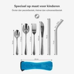 Damster Kinderbestek - Reisbestek - Incl. Herbruikbare Rietjes - School - Zilver 12 Damster Kinderbestek - Reisbestek - Incl. Herbruikbare Rietjes - School - Zilver -Pasgeborenen En Jonge Kinderen 1200x1200 2786
