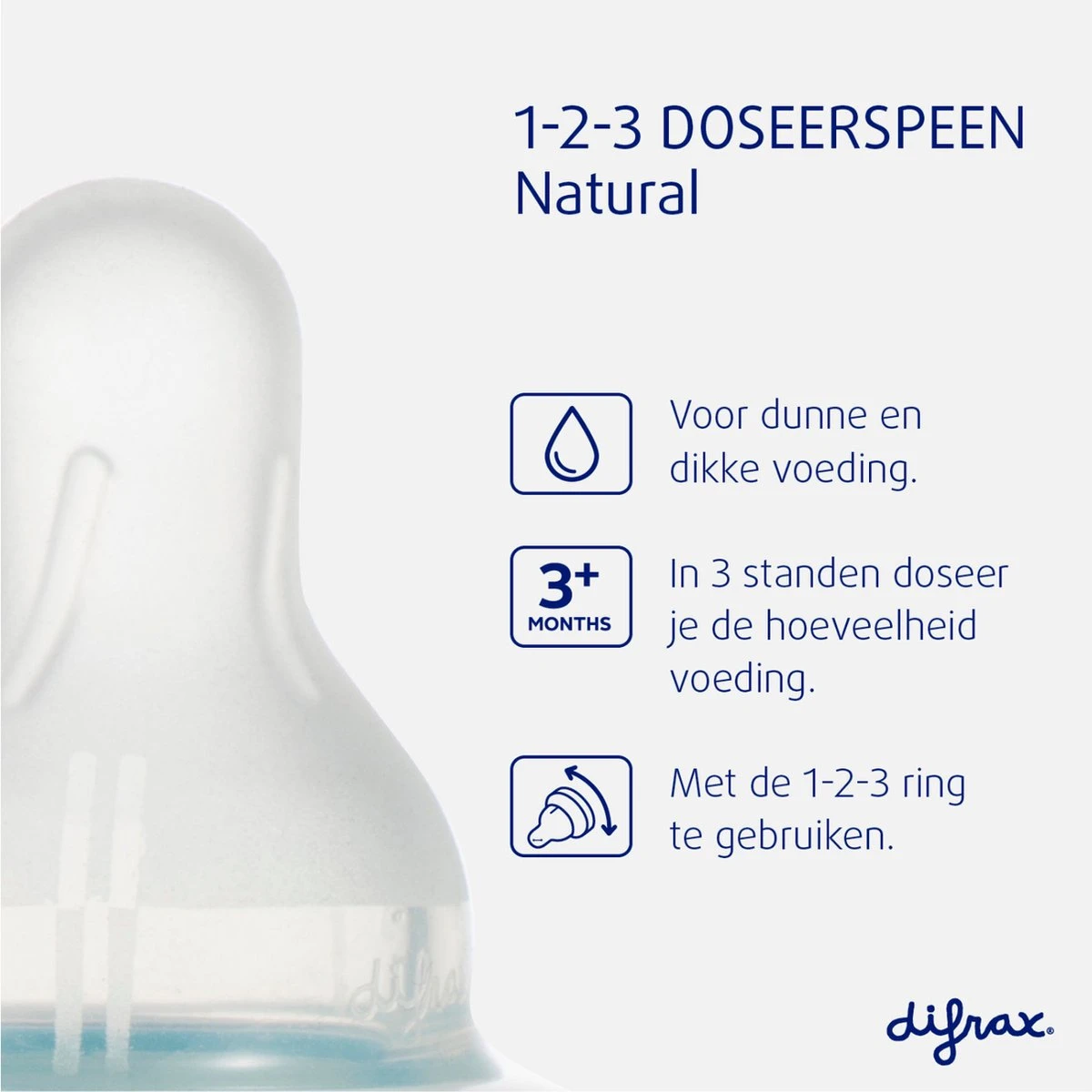 Difrax 1-2-3 Wide Flessenring Met Flessenspeen Voor Brede Babyflessen 13 Difrax 1-2-3 Wide Flessenring Met Flessenspeen Voor Brede Babyflessen - Afbeelding 13