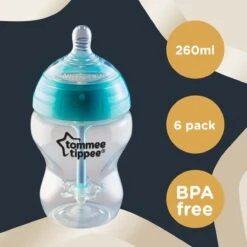 Tommee Tippee Babyflessen - Advanced Anti-koelik - Langzaam Stromende Borstachtige Speen - 260 Ml - Pak Van 6 -Pasgeborenen En Jonge Kinderen 1200x1200 485